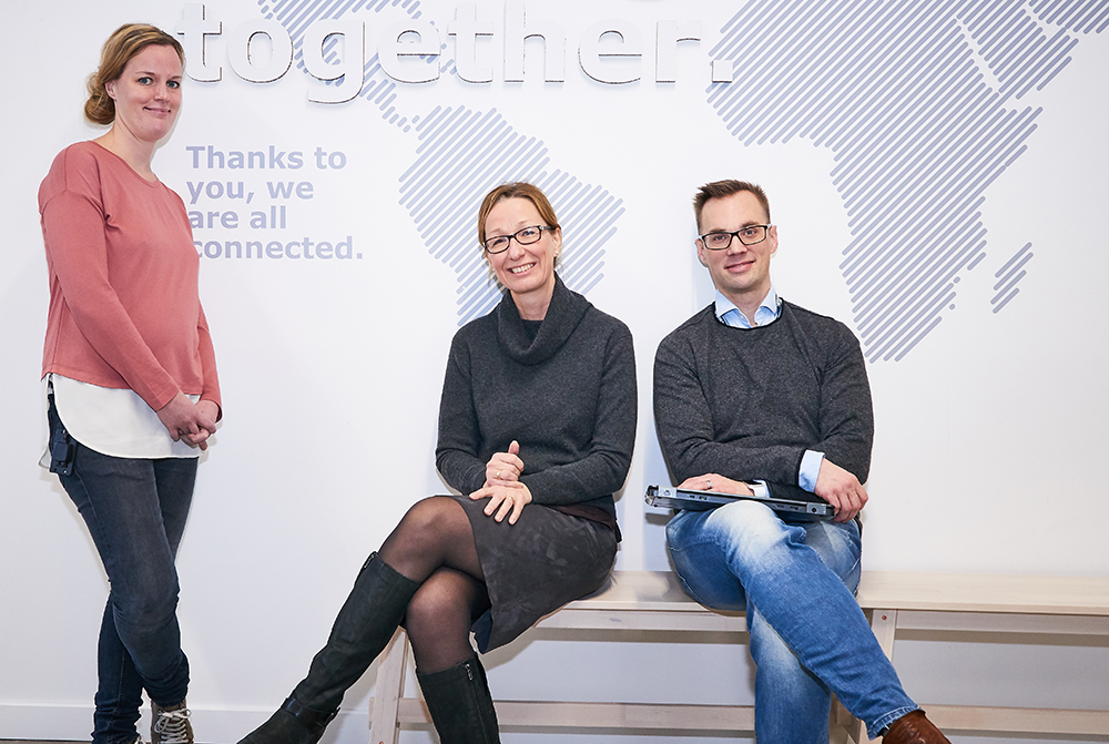 Carin Olsson, Heidi Åkesson och Fredric Martinsson på IKEA IT. Foto: CarlMagnus Johansson