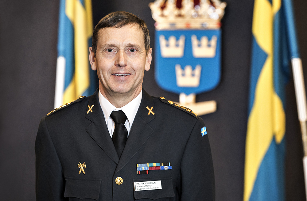 Patrik Ahlgren, chef för cyberförsvarssektionen på Försvarsmaktens högkvarter. Foto: Gonzalo Irigoyen