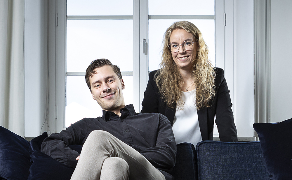 Christoffer Elmesiöö, enhetschef och Cecilia Wikberg, senior UX designer på Sigma Technology. Foto: Johan Marklund